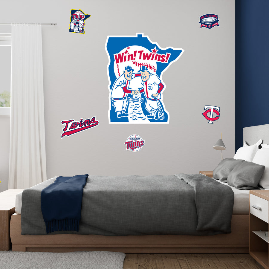 Minnesota Twins - RealBig Classic Logo Collection - Official MLB - Reusable Vinyl Wall Decals