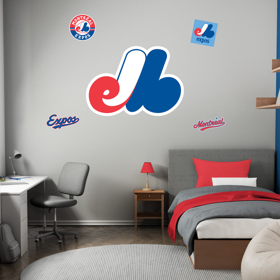 Montreal Expos - RealBig Classic Logo Collection - Official MLB - Reusable Vinyl Wall Decals