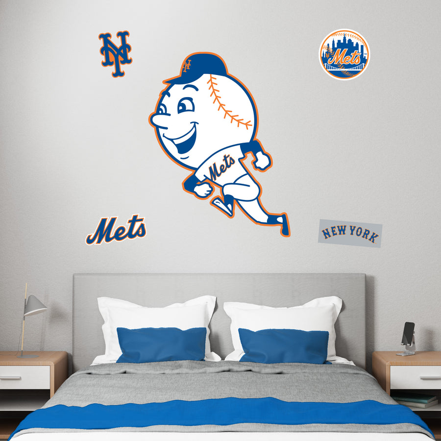 New York Mets - RealBig Classic Logo Collection - Official MLB - Reusable Vinyl Wall Decals