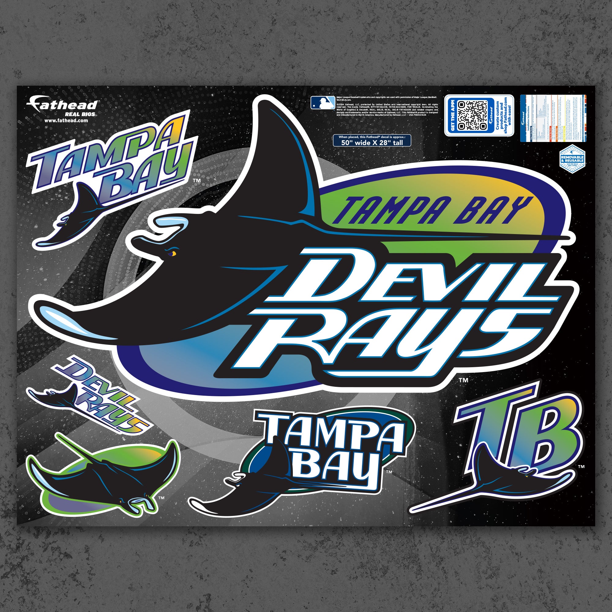Tampa Bay Rays - RealBig Classic Logo Collection - Official MLB - Reus ...