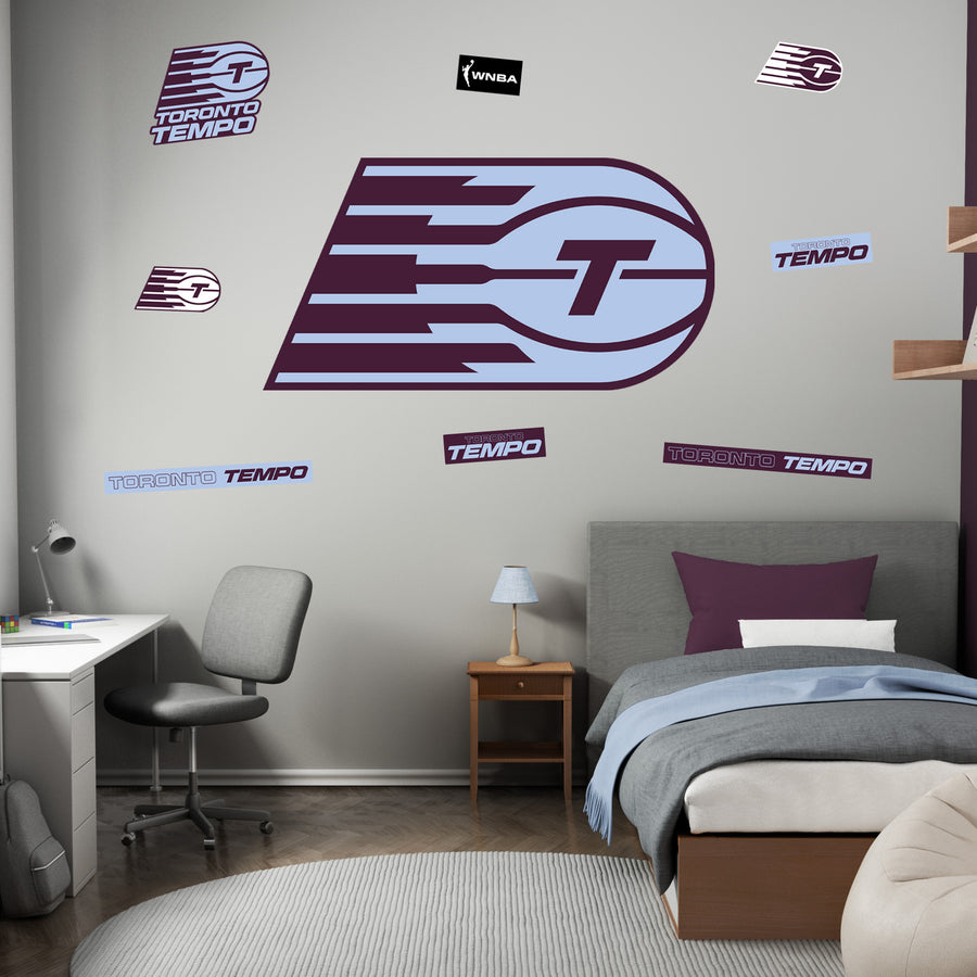 Toronto Tempo - RealBig Logo Collection - Official WNBA - Reusable Vinyl Wall Decals