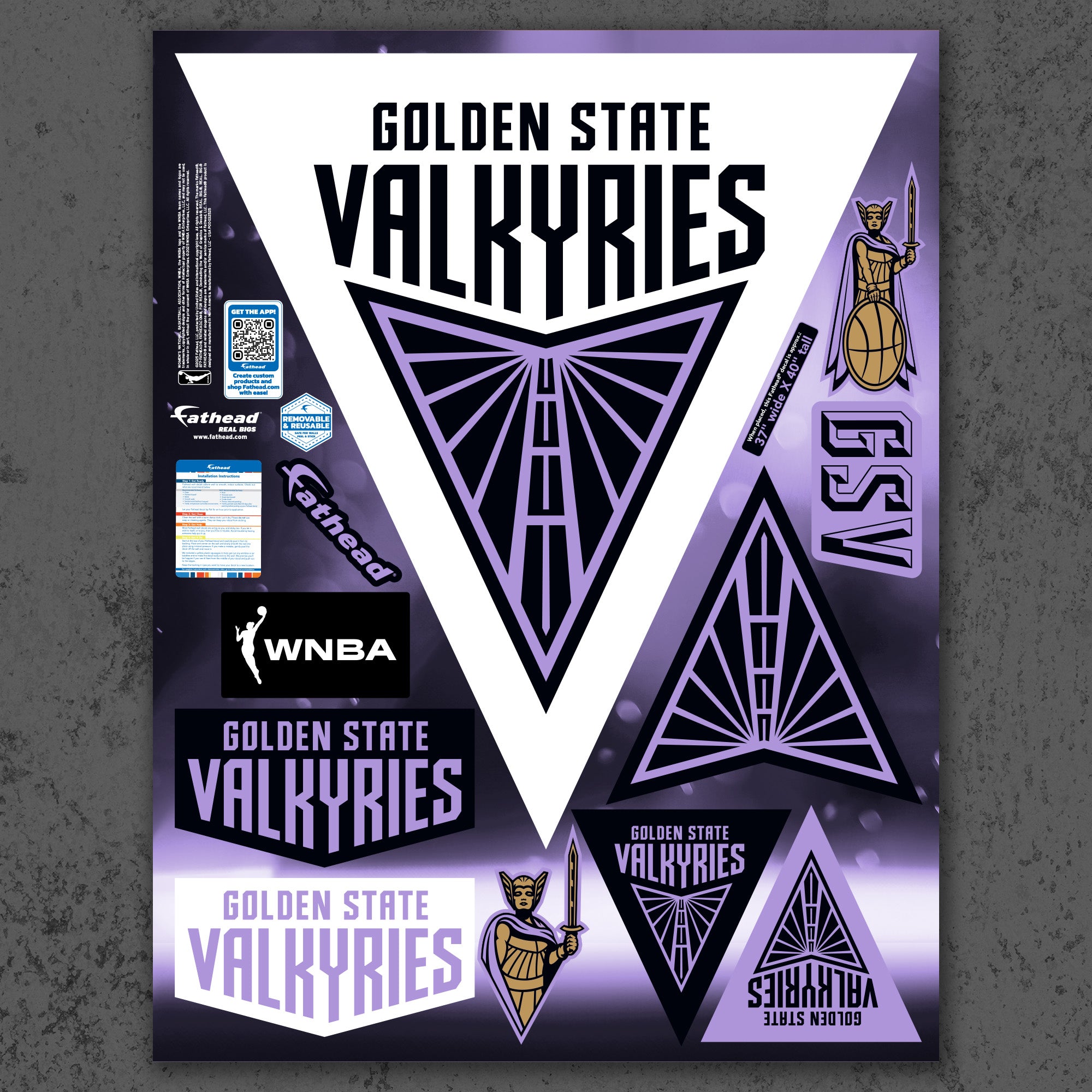 Golden State Valkyries - RealBig Logo Collection - Official WNBA - Reu ...