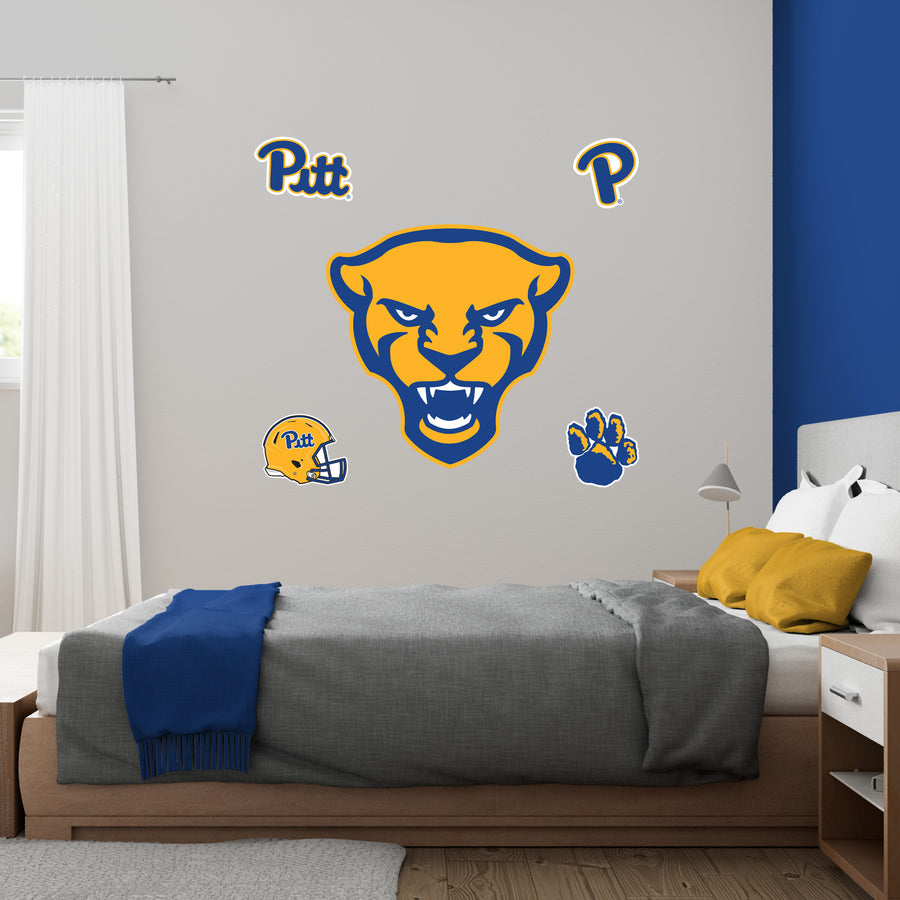Pittsburgh Panthers - RealBig Alternate Logo Collection - Official NCAA - Reusable Vinyl Wall Decals