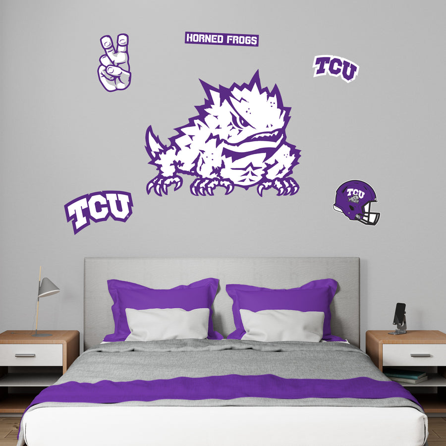TCU Horned Frogs - RealBig Alternate Logo Collection - Official NCAA - Reusable Vinyl Wall Decals