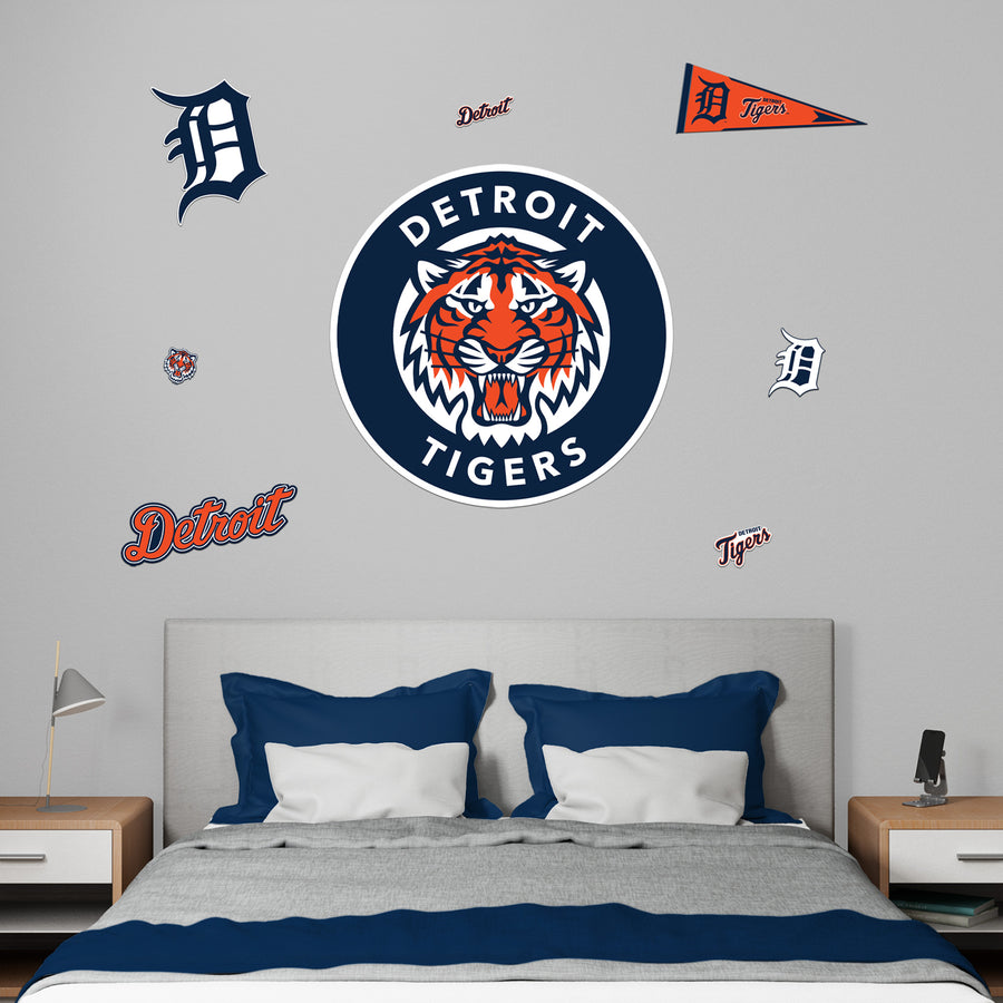 Detroit Tigers - RealBig Alternate Logo - Official MLB - Reusable Vinyl Wall Decals