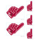 Arizona Cardinals: Foam Finger MINIS - Officially Licensed NFL Removable Adhesive Decal