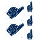 Dallas Cowboys - 4 Foam Finger Minis (Mixed Sizes) - Official NFL - Reusable Vinyl Decals