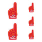Kansas City Chiefs: Foam Finger MINIS - Officially Licensed NFL Removable Adhesive Decal