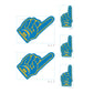 Los Angeles Chargers - 4 Foam Finger Minis (Mixed Sizes) - Official NFL - Reusable Vinyl Decals