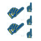 Los Angeles Rams: Foam Finger MINIS - Officially Licensed NFL Removable Adhesive Decal