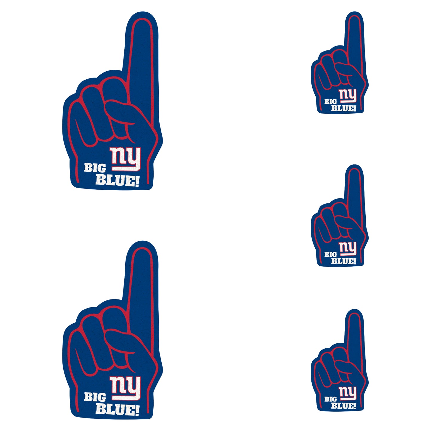 New York Giants: Foam Finger MINIS - Officially Licensed NFL Removable Adhesive Decal