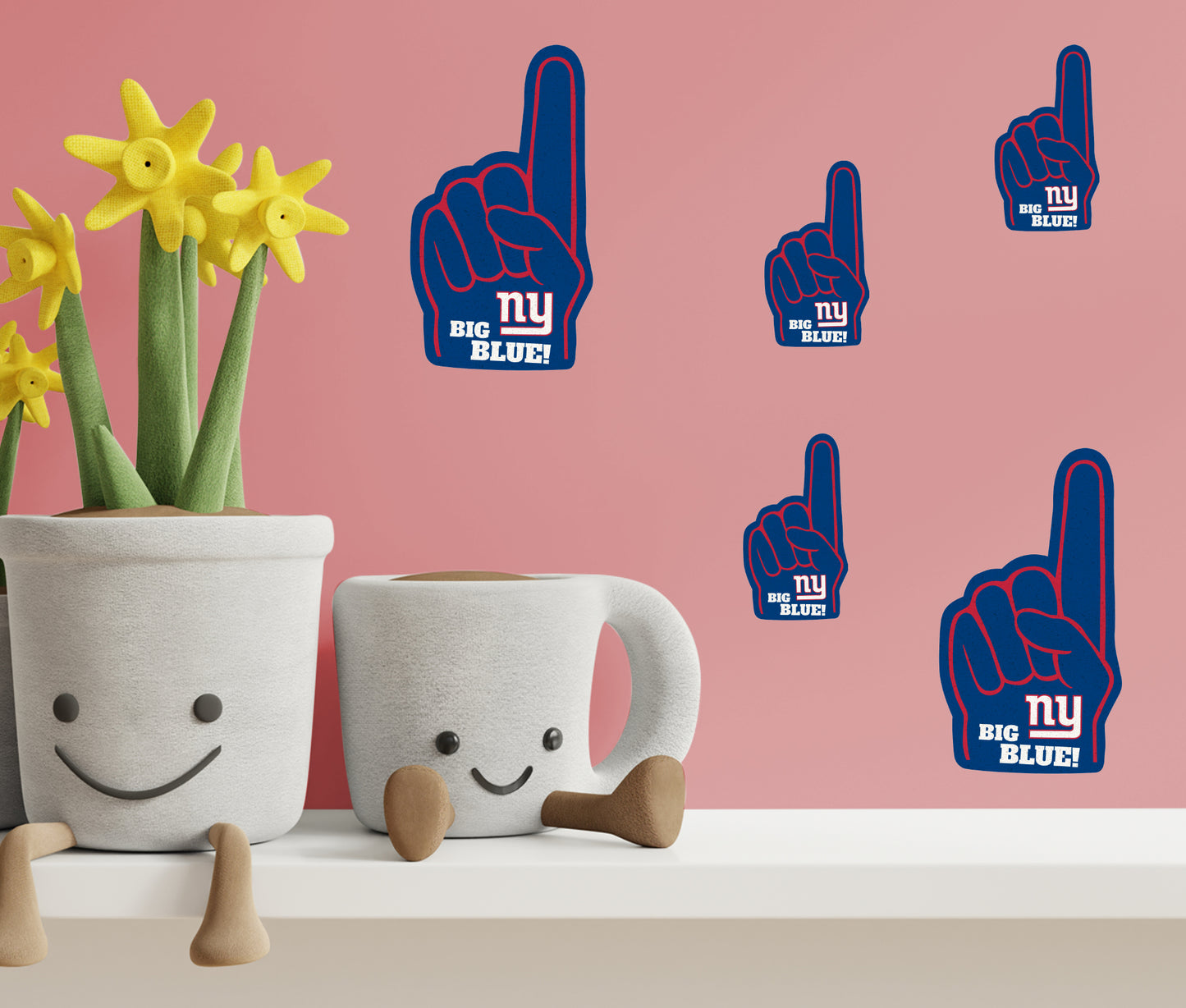 New York Giants: Foam Finger MINIS - Officially Licensed NFL Removable Adhesive Decal