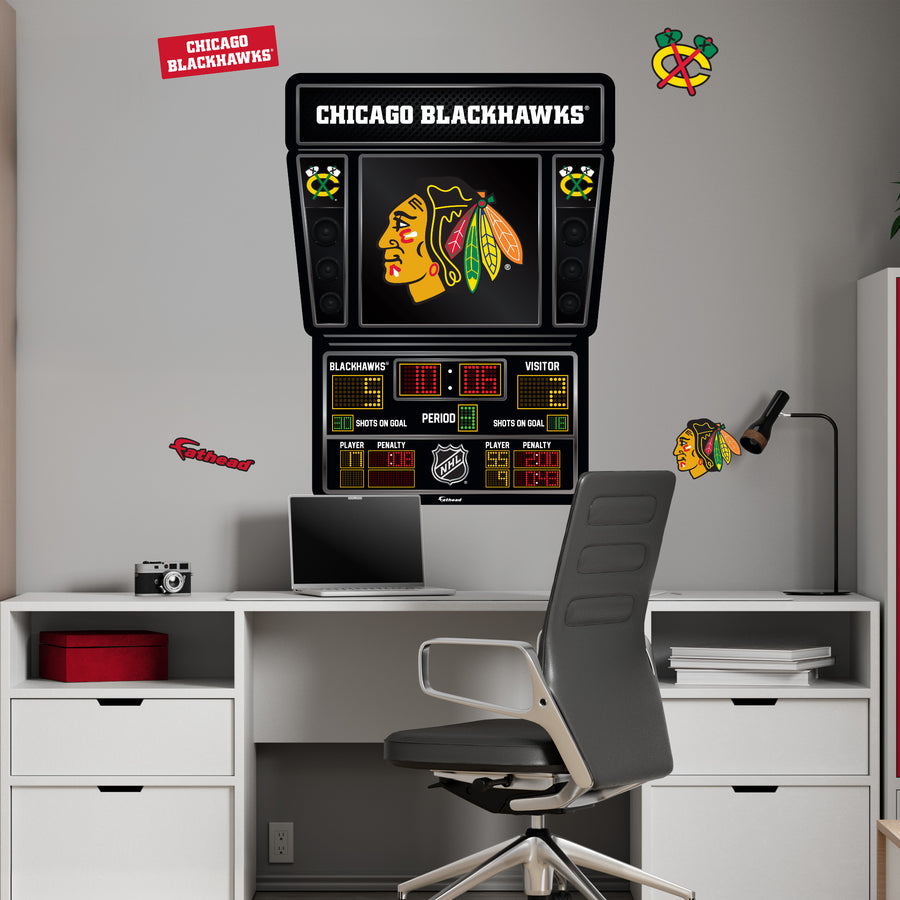 Chicago Blackhawks - RealBig Scoreboard Collection - Official NHL - Reusable Vinyl Wall Decals