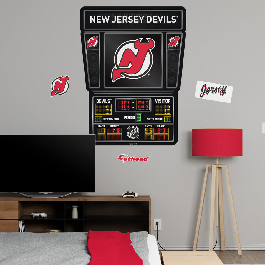 New Jersey Devils - RealBig Scoreboard Collection - Official NHL - Reusable Vinyl Wall Decals