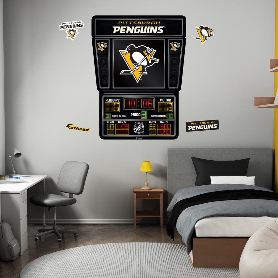 Pittsburgh Penguins - RealBig Scoreboard Collection - Official NHL - Reusable Vinyl Wall Decals