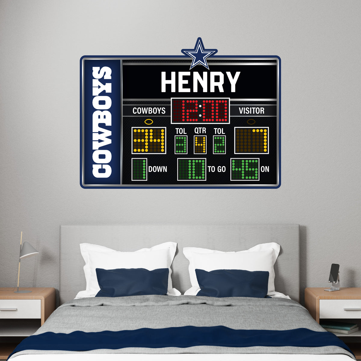 Dallas Cowboys - Scoreboard Graphic - With Personalized Name - Officia ...