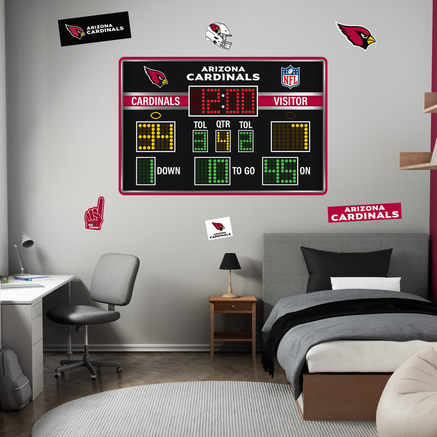 Arizona Cardinals - RealBig Scoreboard Collection - Official NFL - Reusable Vinyl Wall Decals