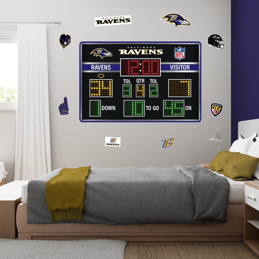 Baltimore Ravens - RealBig Scoreboard Collection - Official NFL - Reusable Vinyl Wall Decals