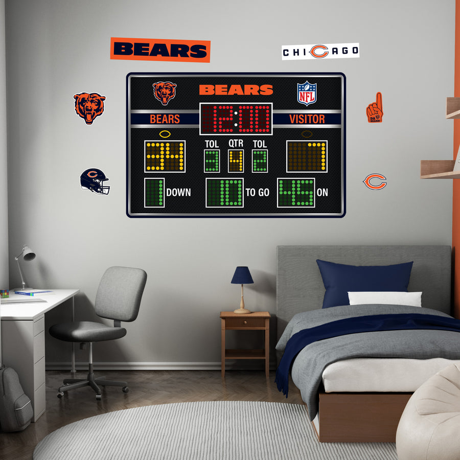 Chicago Bears - RealBig Scoreboard Collection - Official NFL - Reusable Vinyl Wall Decals