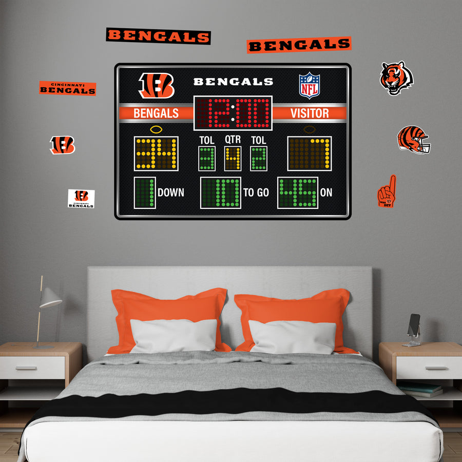Cincinnati Bengals - RealBig Scoreboard Collection - Official NFL - Reusable Vinyl Wall Decals