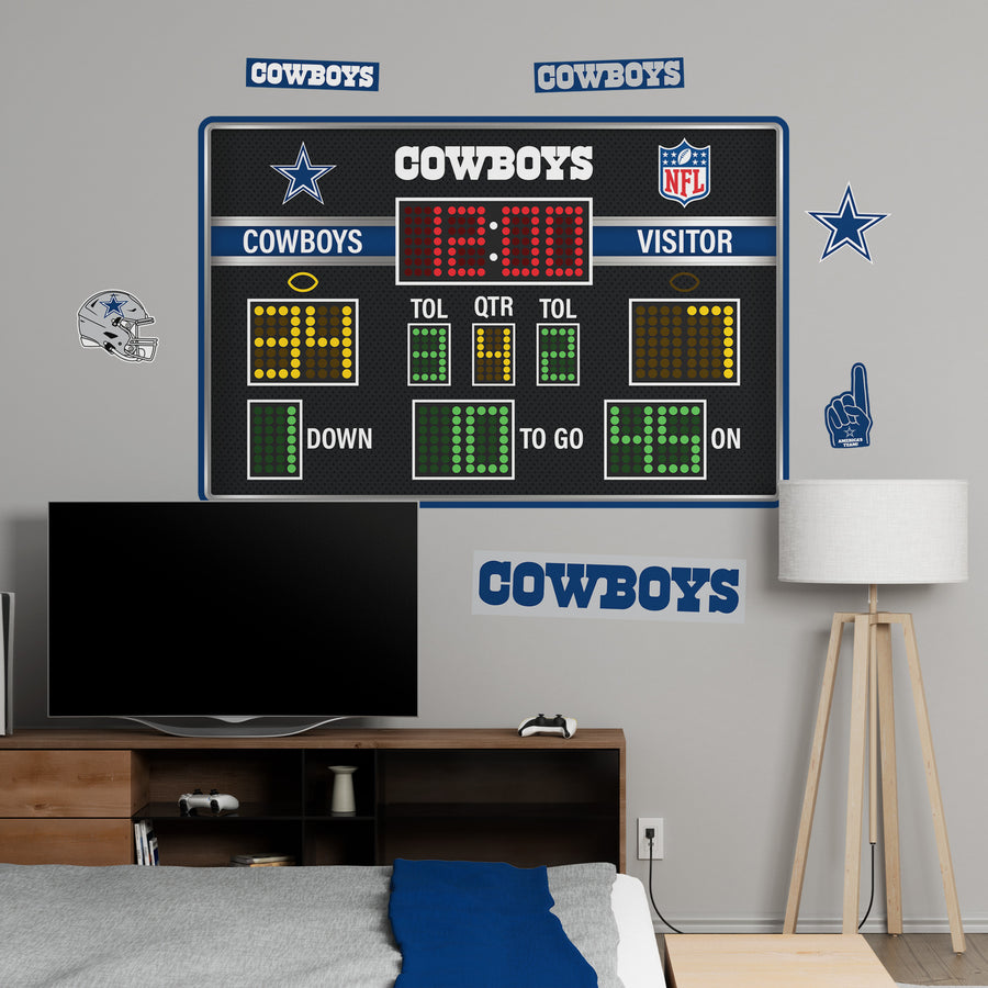Dallas Cowboys - RealBig Scoreboard Collection - Official NFL - Reusable Vinyl Wall Decals
