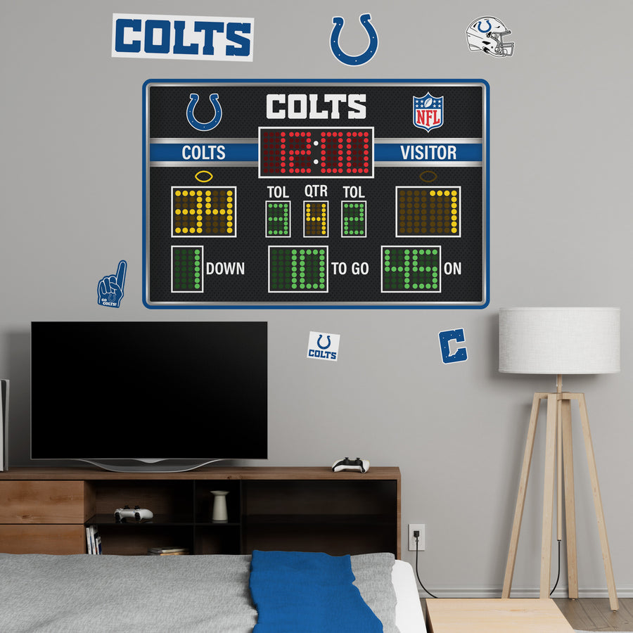 Indianapolis Colts - RealBig Scoreboard Collection - Official NFL - Reusable Vinyl Wall Decals