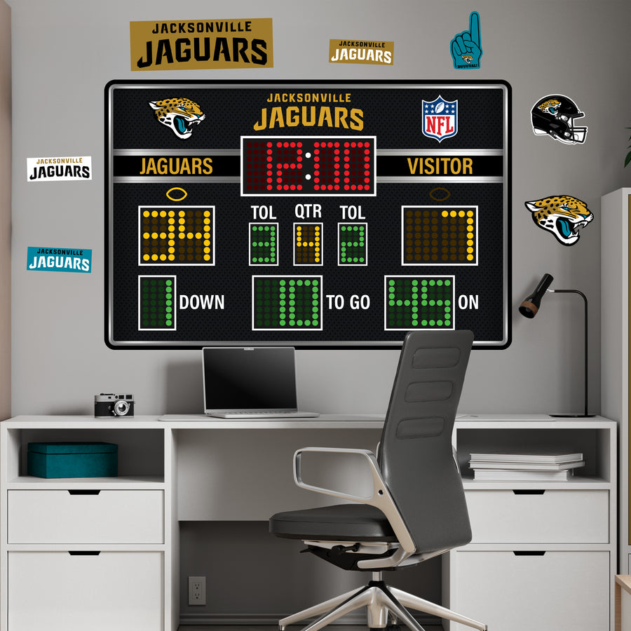 Jacksonville Jaguars - RealBig Scoreboard Collection - Official NFL - Reusable Vinyl Wall Decals