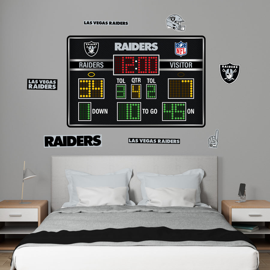 Las Vegas Raiders - RealBig Scoreboard Collection - Official NFL - Reusable Vinyl Wall Decals