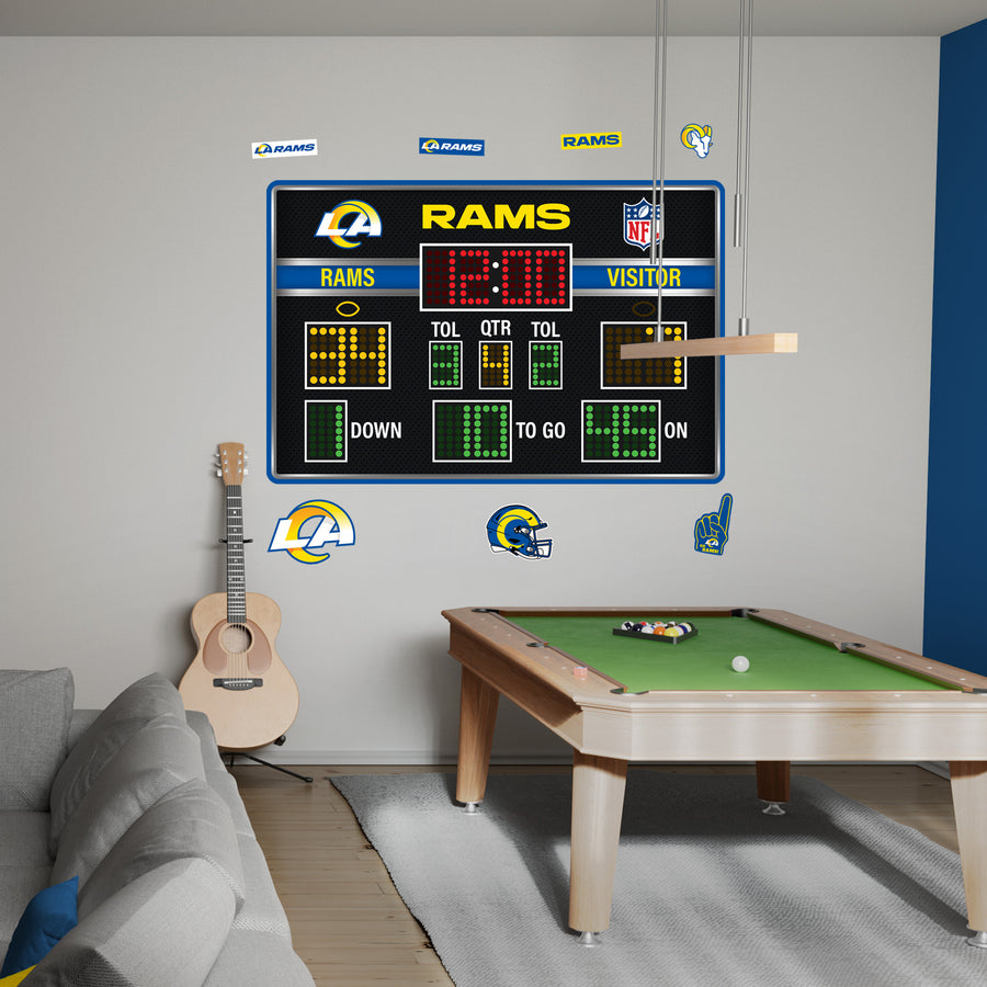 Los Angeles Rams - RealBig Scoreboard Collection - Official NFL - Reusable Vinyl Wall Decals
