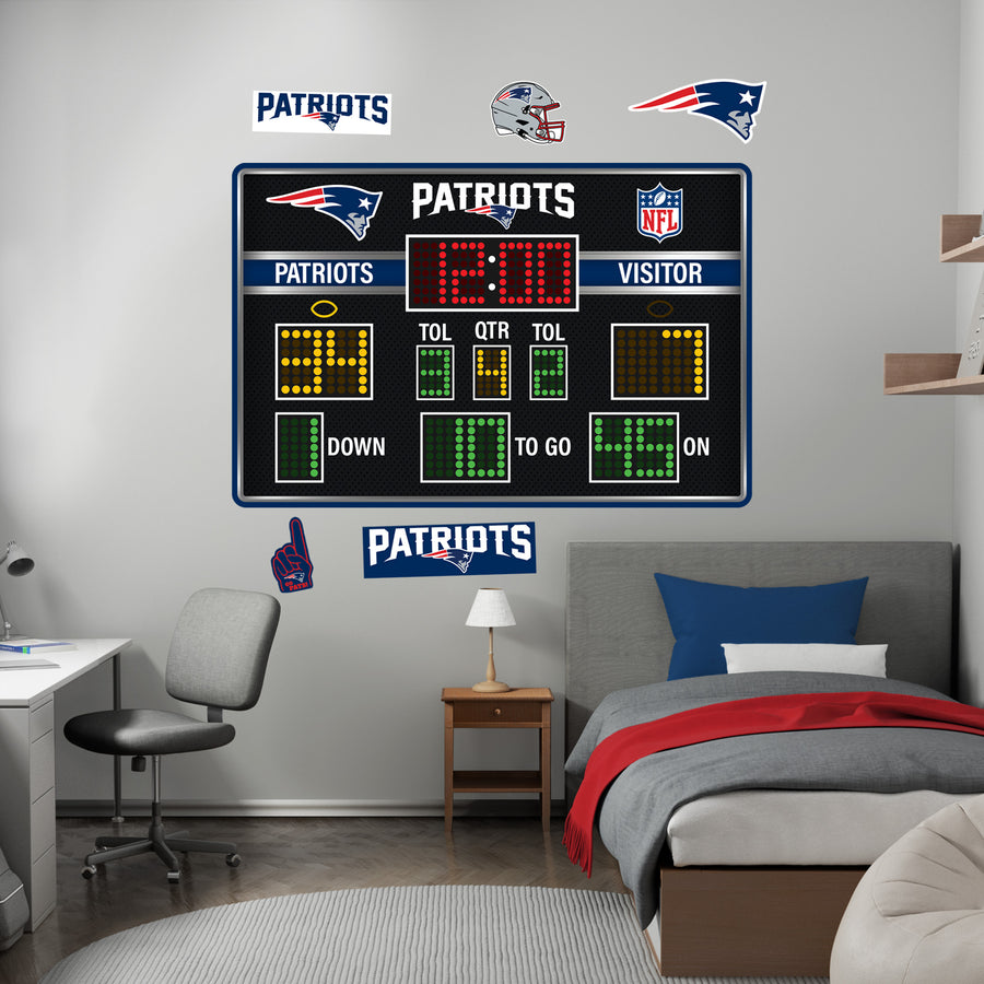 New England Patriots - RealBig Scoreboard Collection - Official NFL - Reusable Vinyl Wall Decals