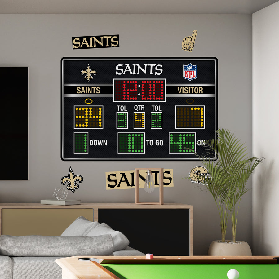 New Orleans Saints - RealBig Scoreboard Collection - Official NFL - Reusable Vinyl Wall Decals