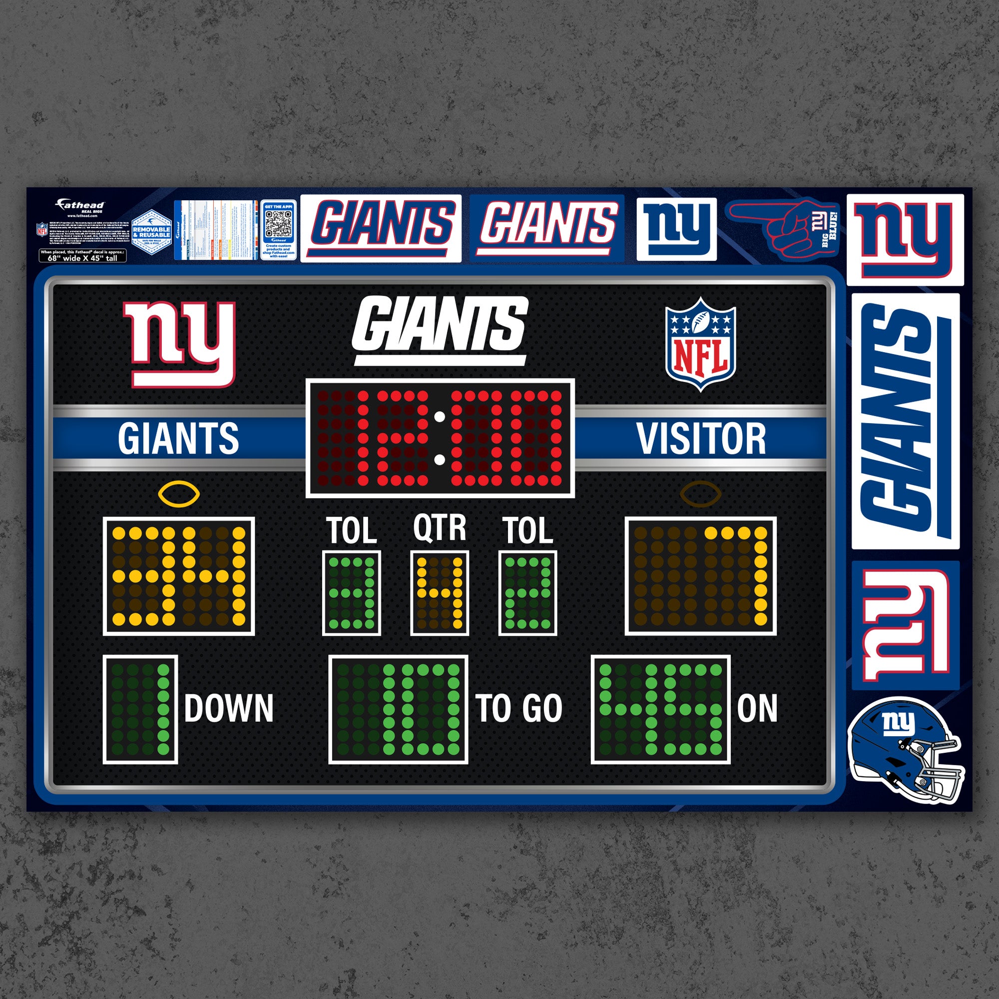 New York Giants scoreboard from the RealBig collection
