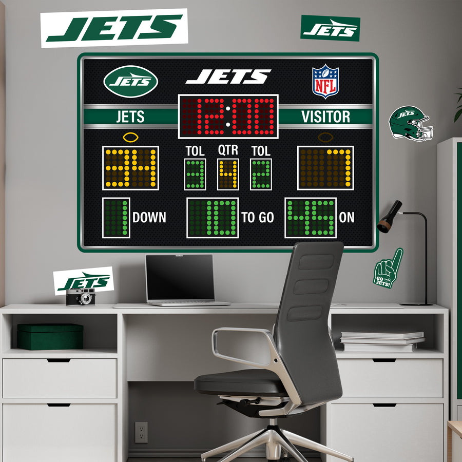 New York Jets - RealBig Scoreboard Collection - Official NFL - Reusable Vinyl Wall Decals