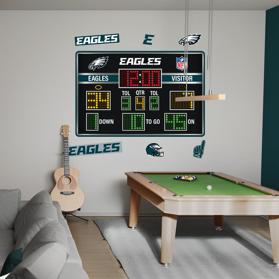Philadelphia Eagles - RealBig Scoreboard Collection - Official NFL - Reusable Vinyl Wall Decals