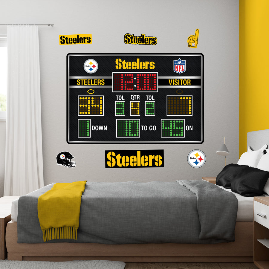 Pittsburgh Steelers - RealBig Scoreboard Collection - Official NFL - Reusable Vinyl Wall Decals