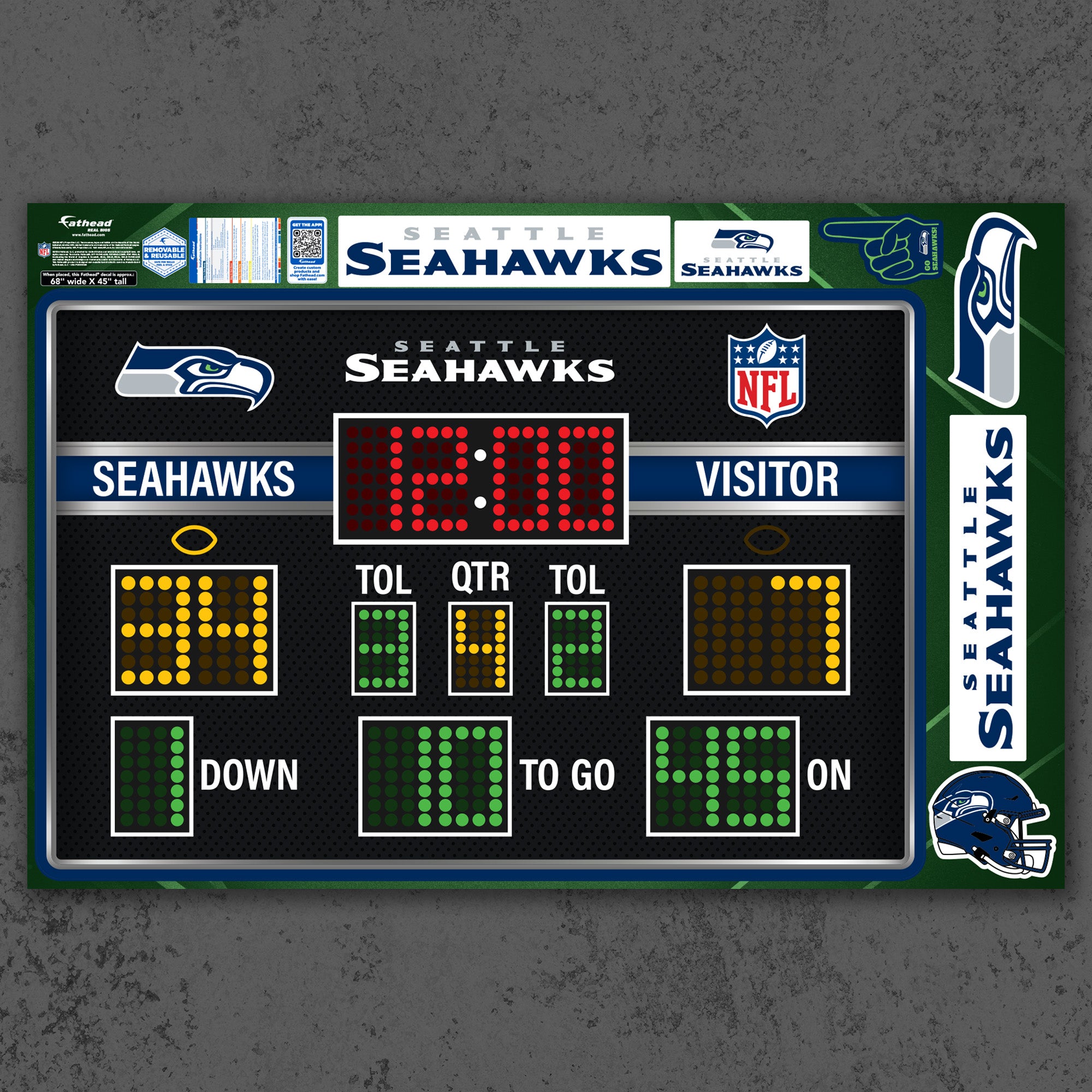 Seattle Seahawks - RealBig Scoreboard Collection - Official NFL - Reus ...