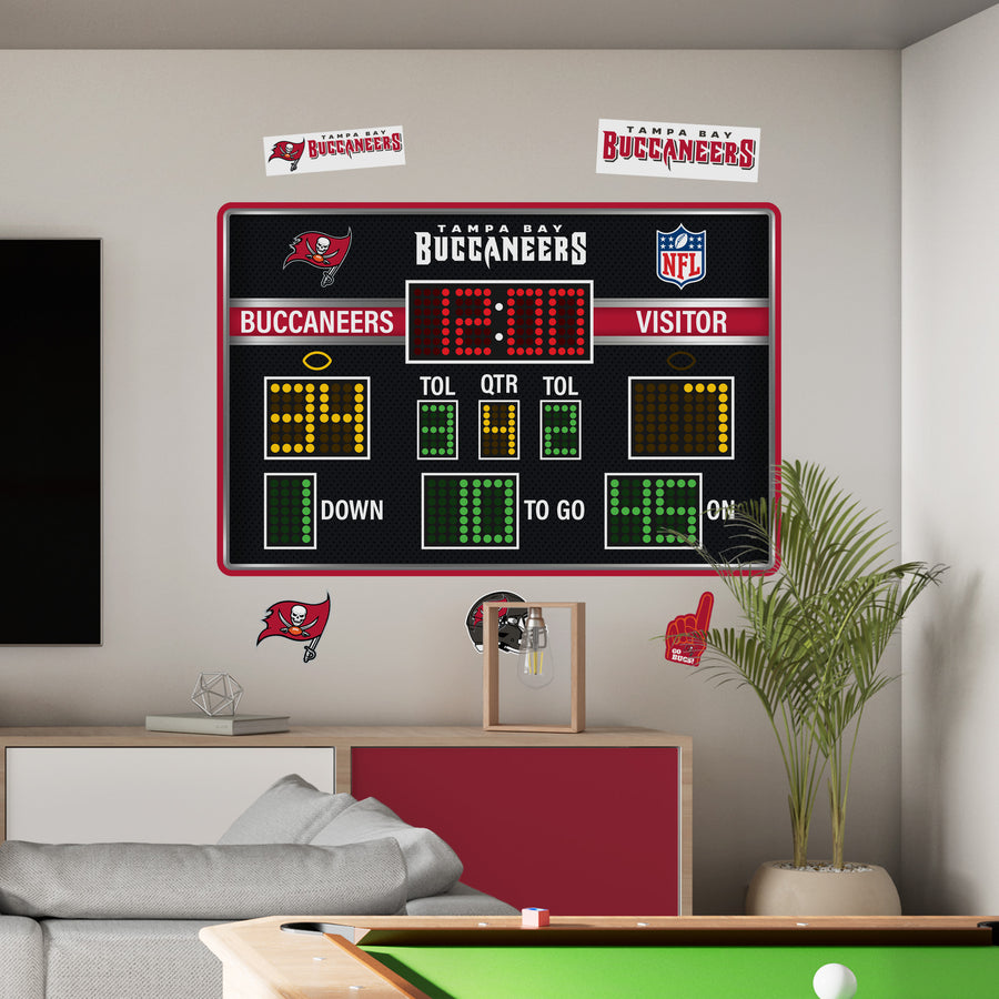 Tampa Bay Buccaneers - RealBig Scoreboard Collection - Official NFL - Reusable Vinyl Wall Decals