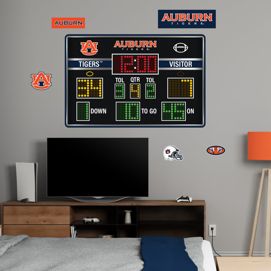 Auburn Tigers - Football Scoreboard Collection - Official NCAA - Reusable Vinyl Wall Decals