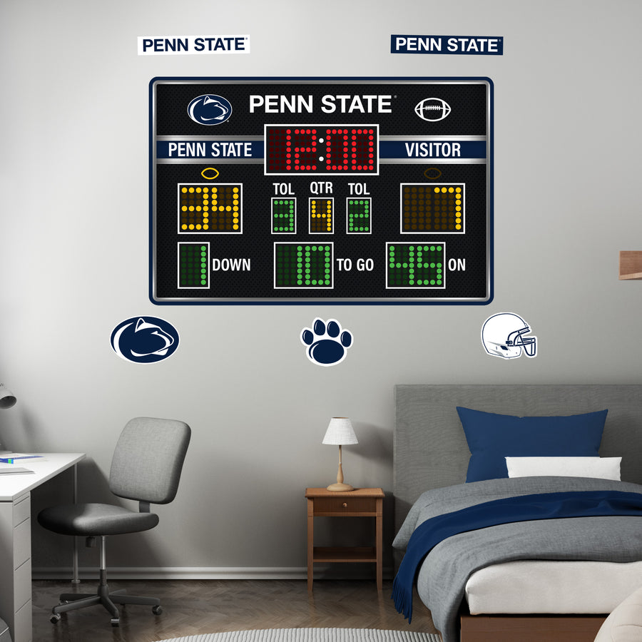 Penn State Nittany Lions - Football Scoreboard Collection - Official NCAA - Reusable Vinyl Wall Decals