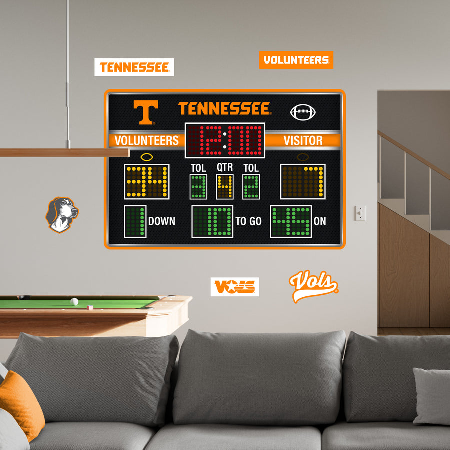 Tennessee Volunteers - Football Scoreboard Collection - Official NCAA - Reusable Vinyl Wall Decals