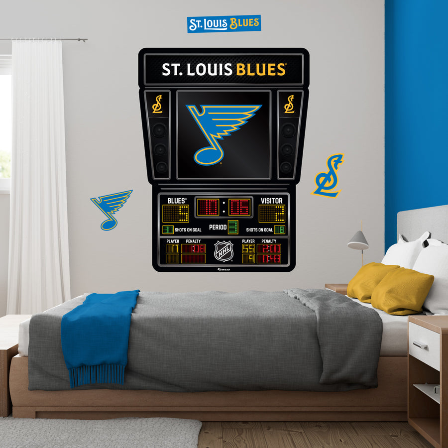 St. Louis Blues - Scoreboard Graphic - Official NHL - Reusable Vinyl Wall Decals