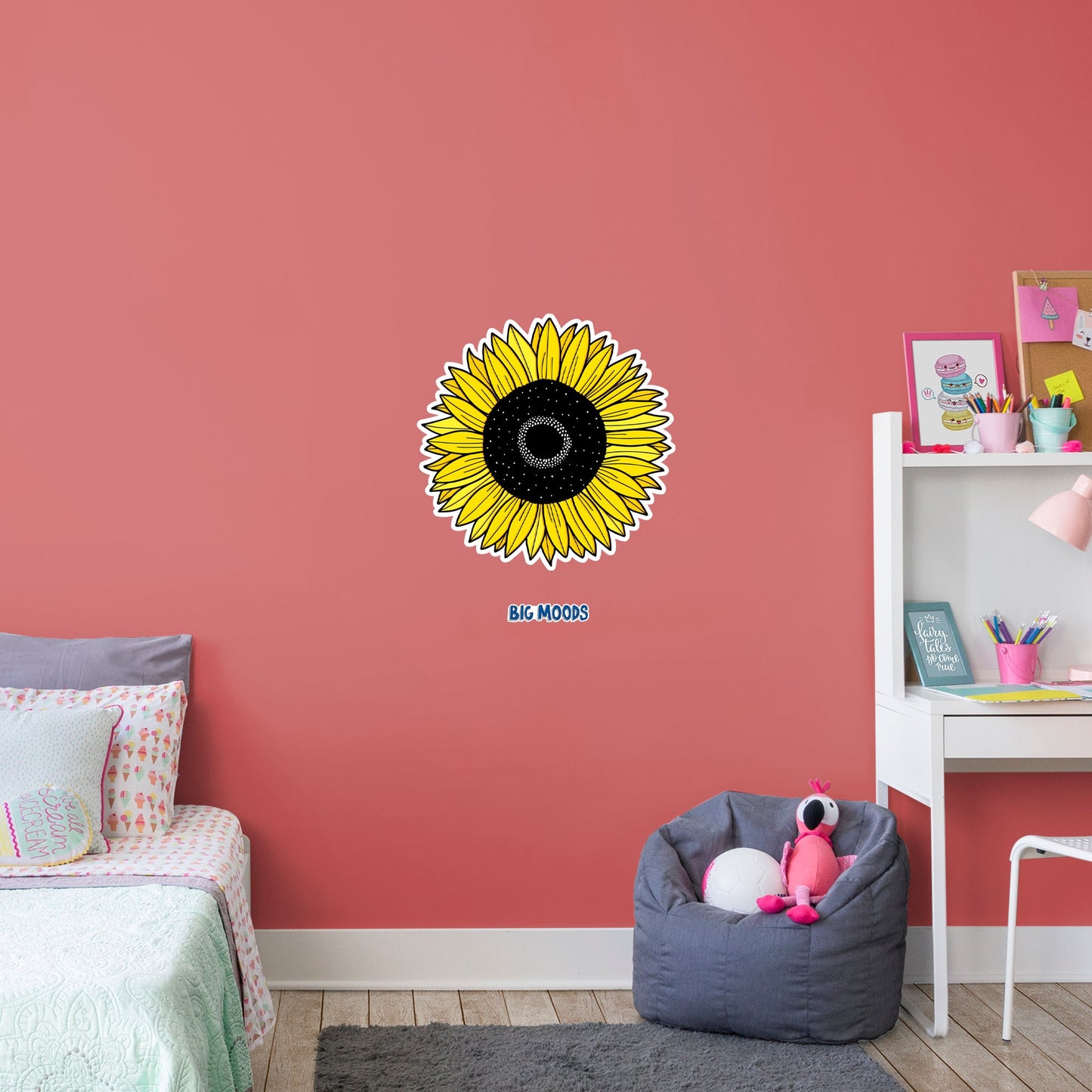 Sunflower (Yellow)        - Officially Licensed Big Moods Removable     Adhesive Decal