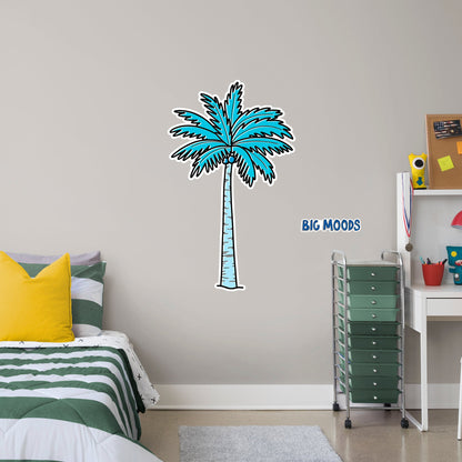 Palm Tree (Blue)        - Officially Licensed Big Moods Removable     Adhesive Decal