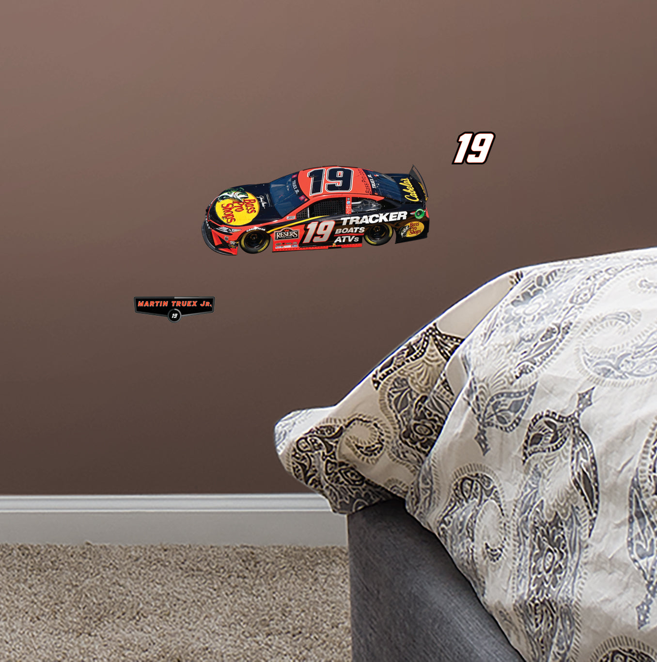 Martin Truex Jr. - RealBig Car Collection - Official NASCAR - Bass Pro Shops - Reusable Vinyl Wall Decals