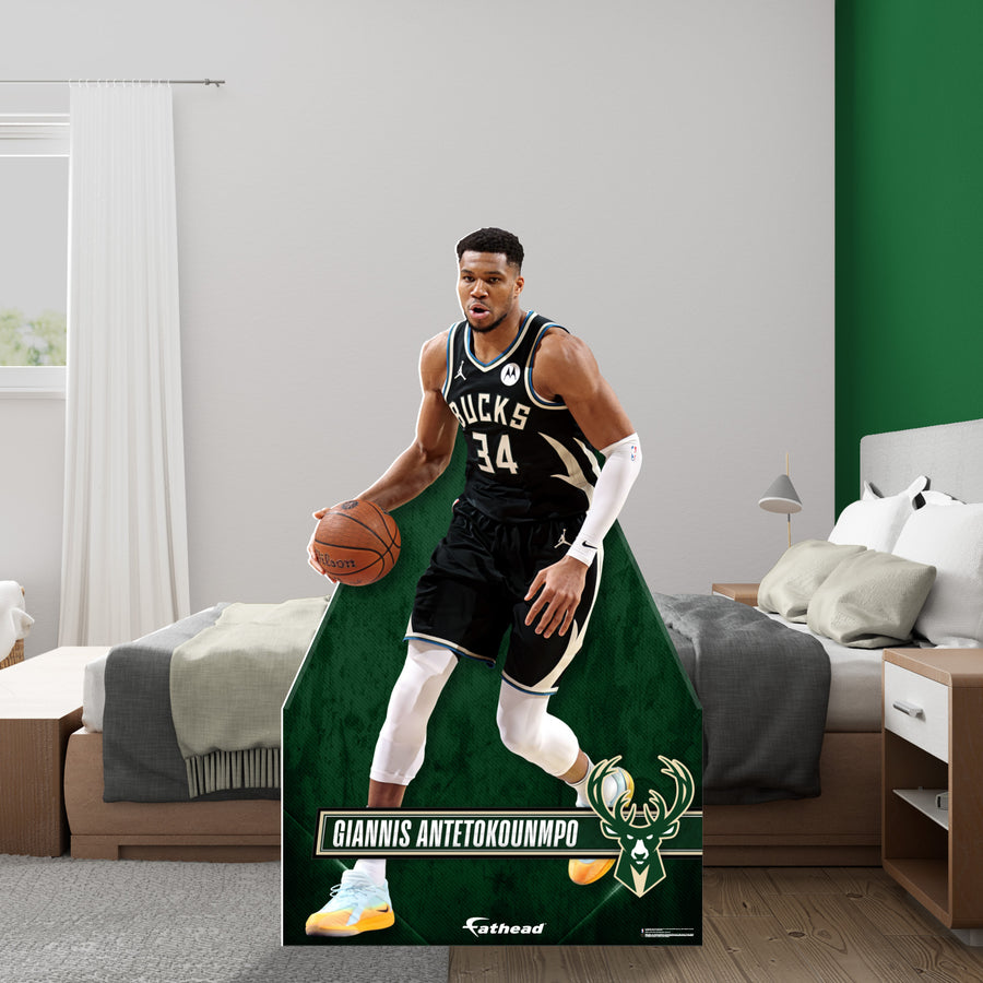 Giannis Antetokounmpo - Life-Size Stand Out - Official NBA - Milwaukee Bucks - Foam Core Cutout