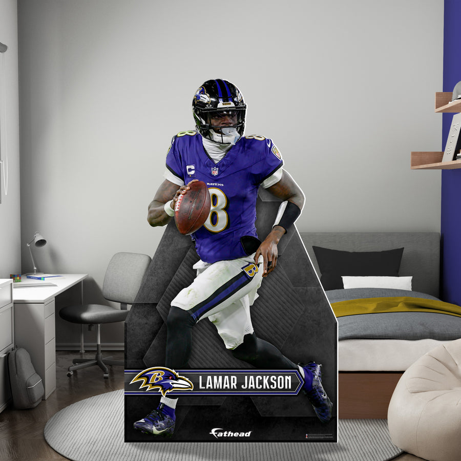 Lamar Jackson - Life-Size Stand Out - Official NFL - Baltimore Ravens - Foam Core Cutout