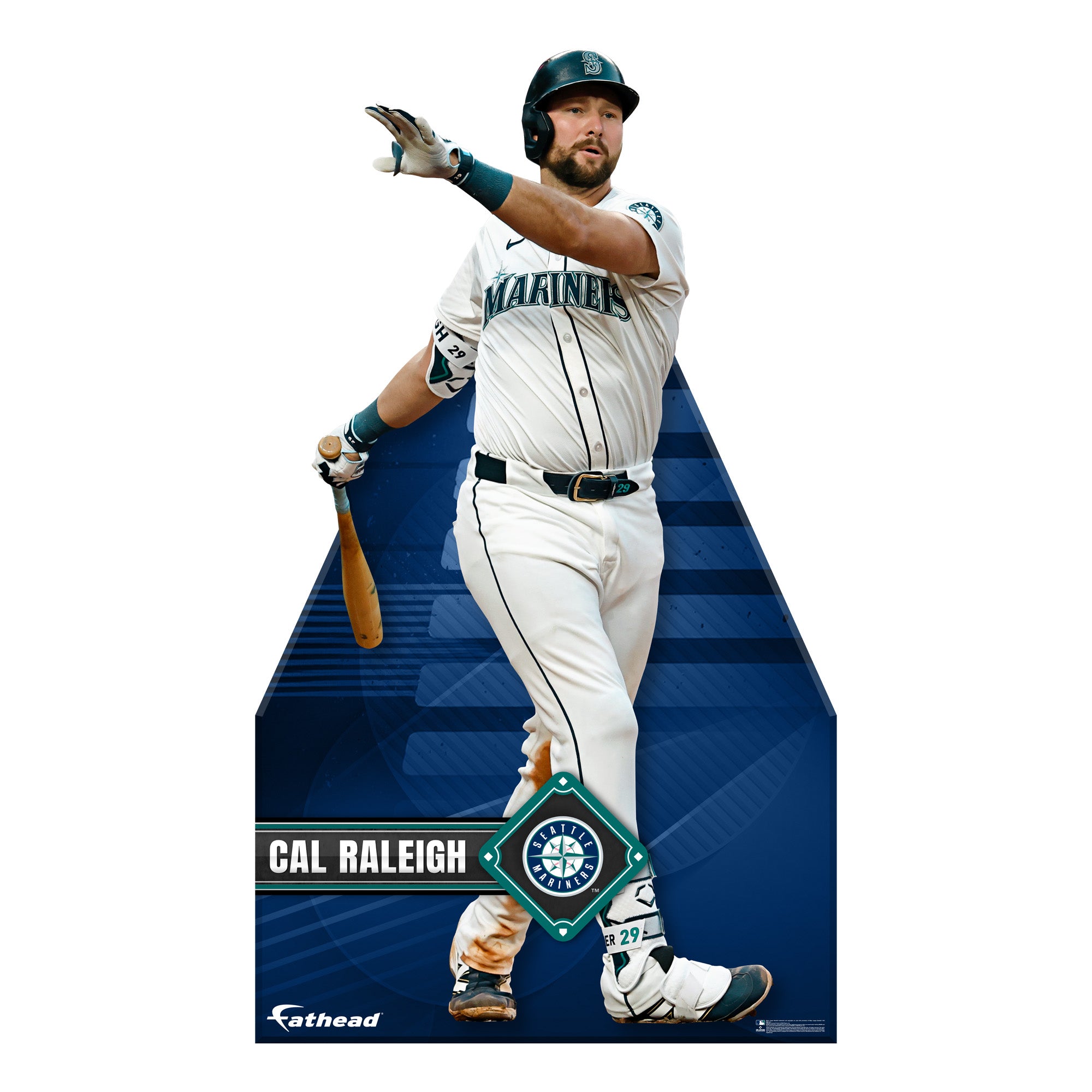 Cal Raleigh Standing Cal Raleigh - Life-Size Stand Out - Official MLB - Seattle Mariners ...