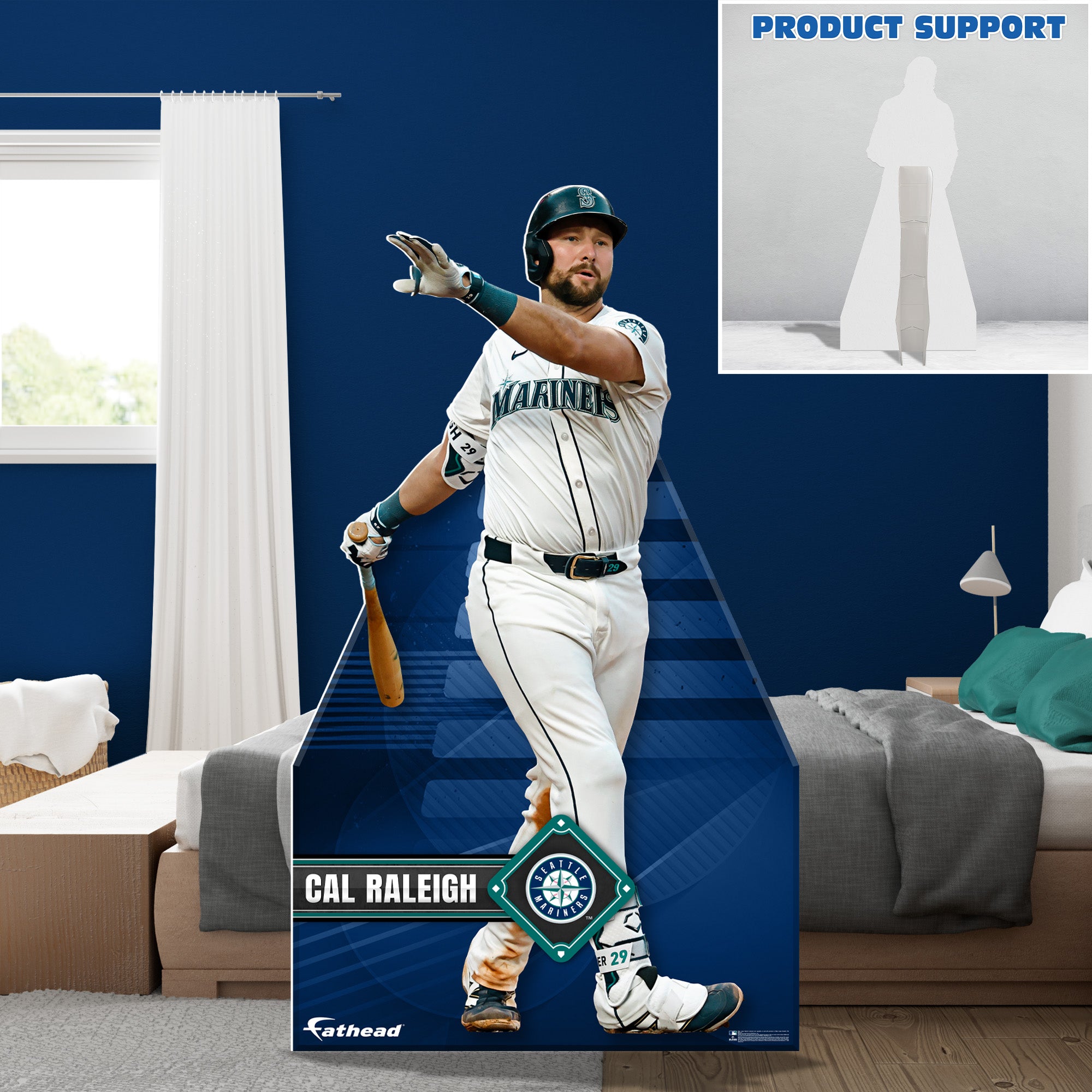 Cal Raleigh Standing Cal Raleigh - Life-Size Stand Out - Official MLB - Seattle Mariners ...
