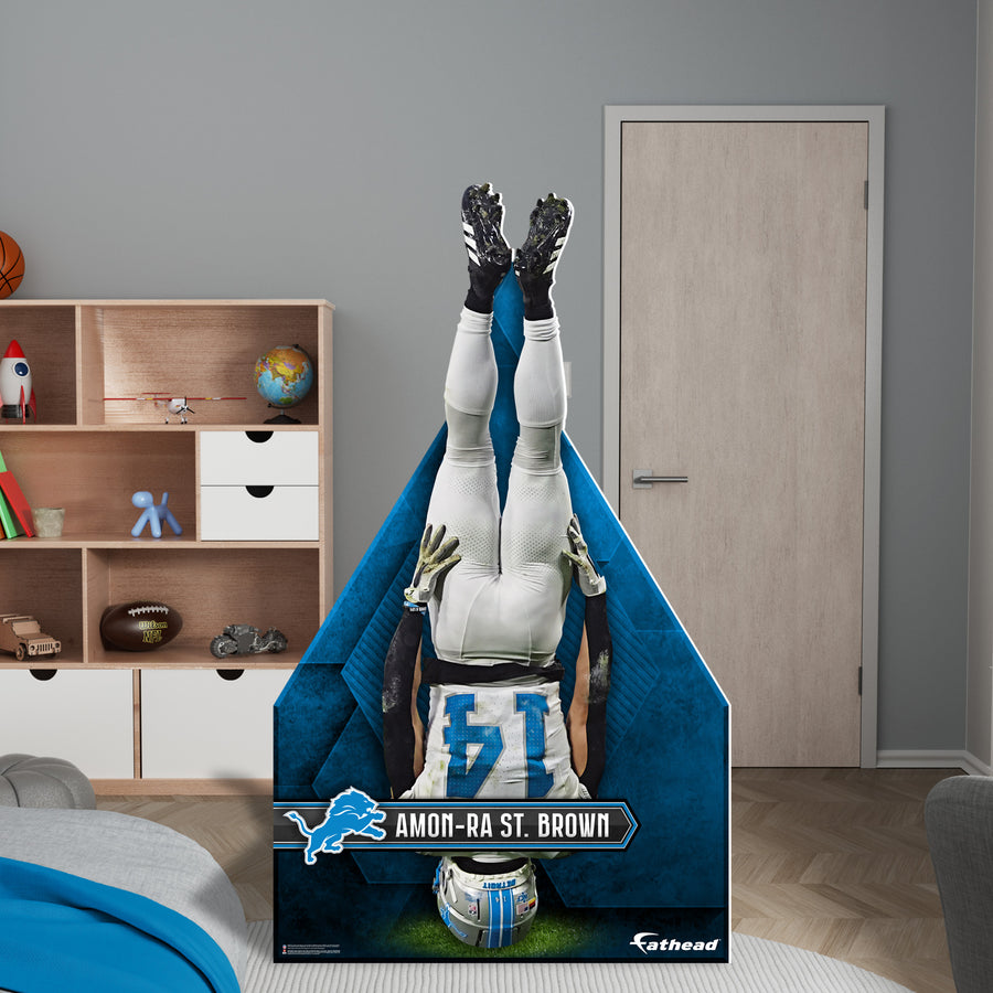 Amon-Ra St. Brown - Life-Size Headstand Stand Out - Official NFL - Detroit Lions - Foam Core Cutout