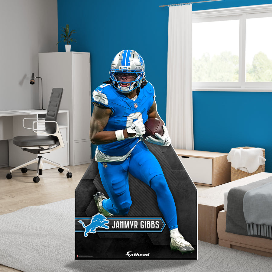 Jahmyr Gibbs - Life-Size Stand Out - Official NFL - Detroit Lions - Foam Core Cutout